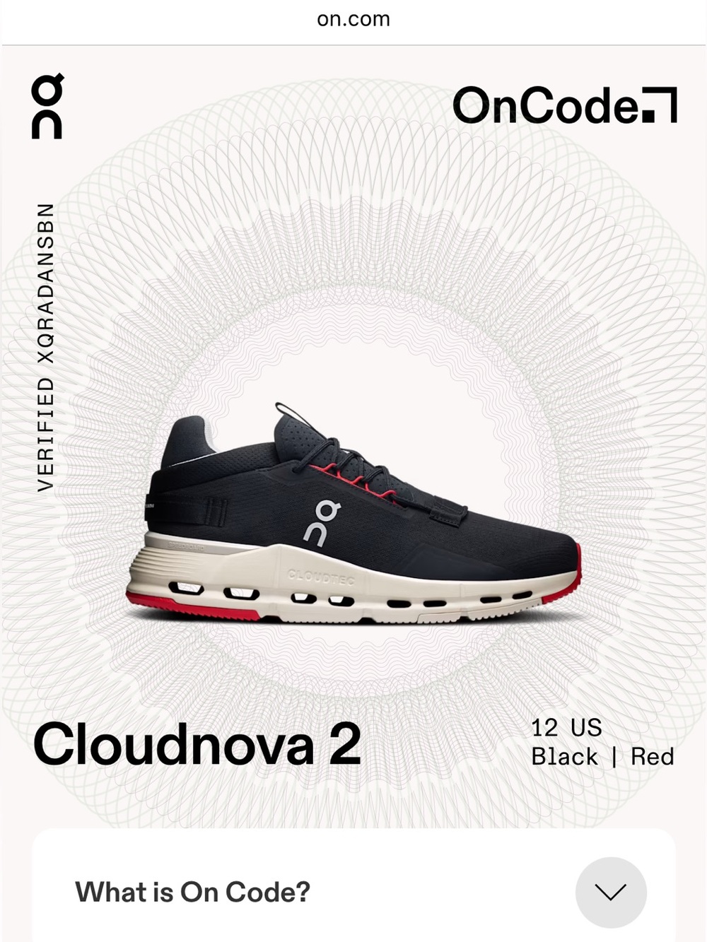 On Cloudnova 2 Shoes Men's 12 Black Running Athletic
